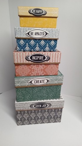 Nesting Stacking Storage Boxs set of 5 - 第 3/10 張圖片