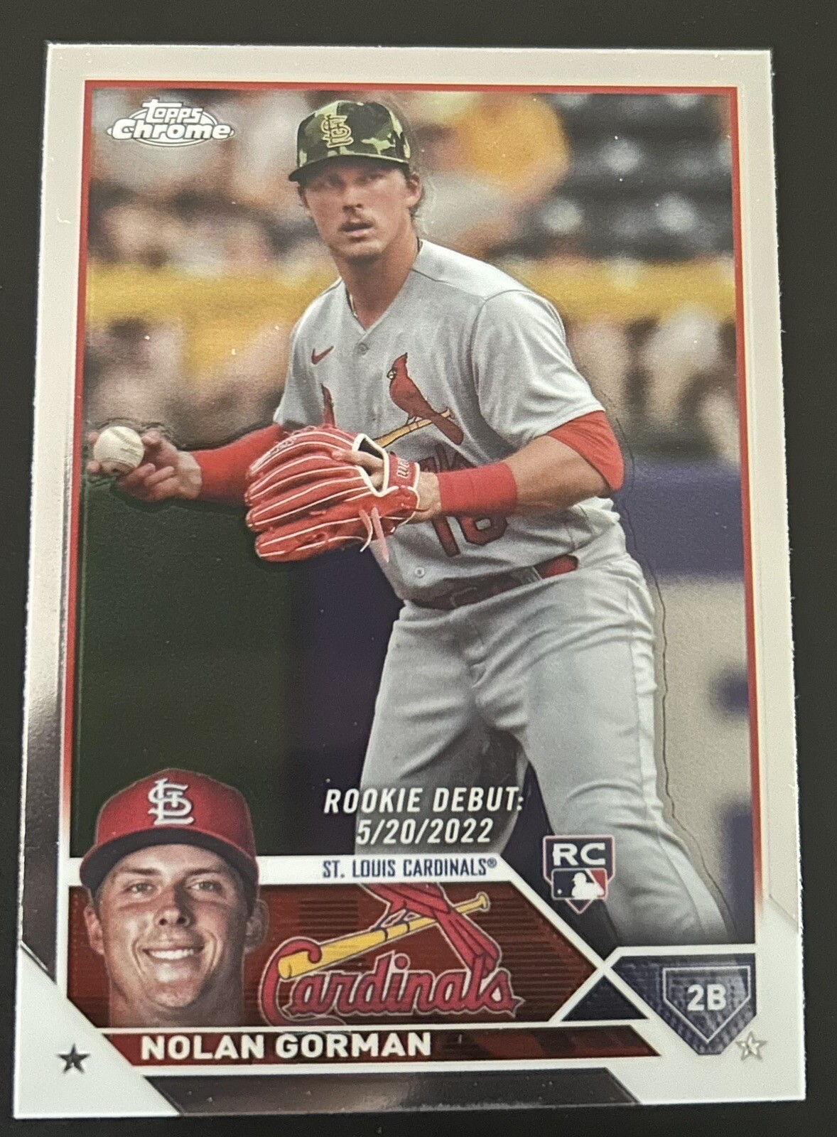 Nolan Gorman Rookie Debut 2023 Topps Chrome Update #USC145 Cardinals