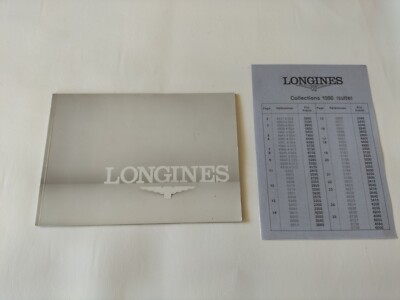 1980s LONGINES VINTAGE BROCHURE CATALOG WATCH WATCHES + PRICE LIST