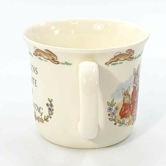 Royal Doulton Bunnykins Christening Baby Cup Mug 2 Handles