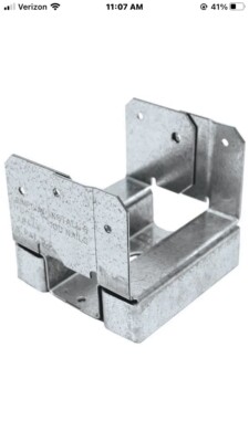 Simpson Strong-Tie 4''X4  Gal Z-Max Steel Wood Post Support Base ABA44Z