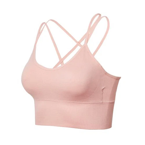 Damen Sport-BH nahtlose Bralette Tank Crop Top gepolstert BH Bustier Cami Weste - Bild 15 von 24
