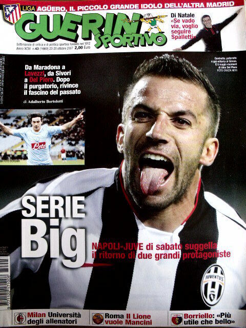Guerin Sportivo 43-2007 – Del Piero, Messi, Borriello, Aguero + Film, Neuf
