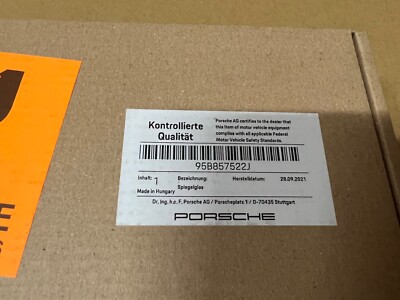 PORSCHE MACAN 95B.2 FRONT RIGHT DOOR MIRROR GLASS 95B857522J 