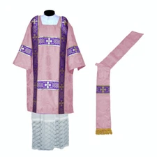 ROSE Deacon Dalmatic Vestment & Deacon's stole, American Dalmatic Chasuble, NEW