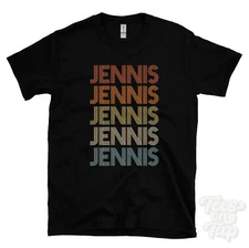 JENNIS REPEATED RETRO STYLE T-SHIRT mens & womens novelty cool name gift