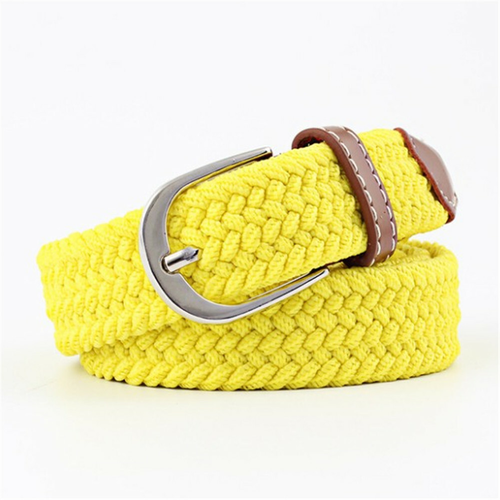 Elastic Fabric Braided Belt Enduring Stretch Woven Belt for Men Women