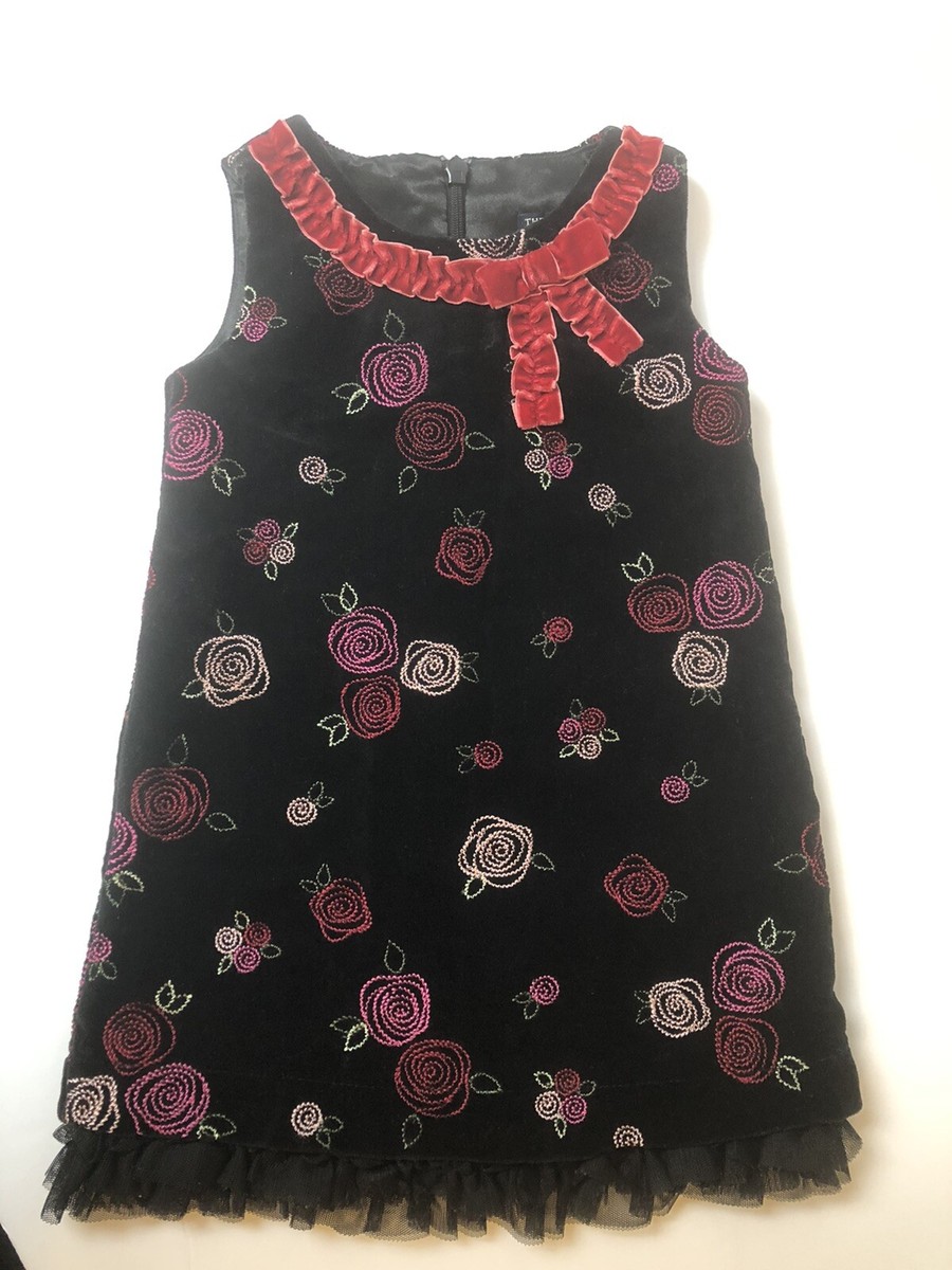 black velvet infant dress Olivia girl dress, christmas girl black velvet dress