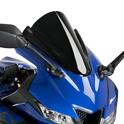 Puig 9690N Cupolino Racing In Metacrilato Nero - Schermo Parabrezza Per Moto Omologato TÜV