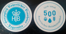 Bierdeckel Tegernsee Herzoglich Bayerisches Brauhaus - 500 Jahre Reinheitsgebot