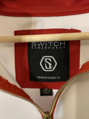 Switch Remarkable Mens Sz M White Red Jacket Track Legendary