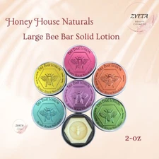 Honey House Naturals, Large Bee Bar Solid Lotion, ( 2 oz )