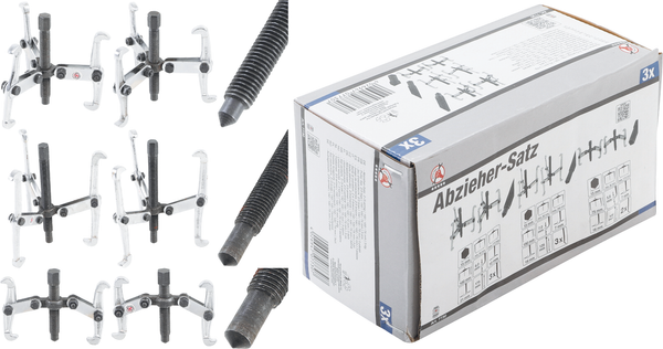 Abzieher-Satz, Verchromt, 3-Tlg. 2 X 3-Armig 100 150 Mm 1X 2-Armig 75 Mm 7730-image