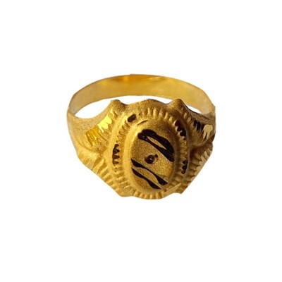 22K/18K Real Certified Fine Yellow Gold Oval Design Kids Ring