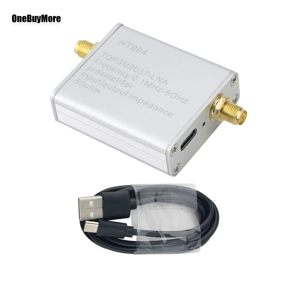 HT004 0,1MHz-6GHz Full Band Verstärkermodul 20DB mit USB Kabel für SDR Empfänger - Bild 2 von 4