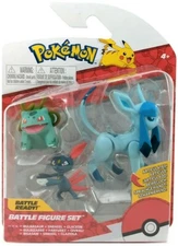 New Jazwares POKEMON Battle Figure Set Bulbasaur & Sneasel & Glaceon