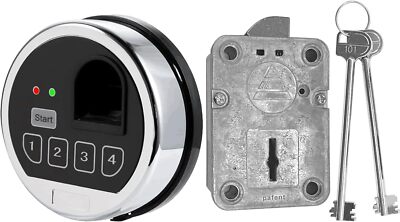 Fingerprint Gun Safe Lock Replacement Biometric Left Swing bolt Lock With 2 Keys