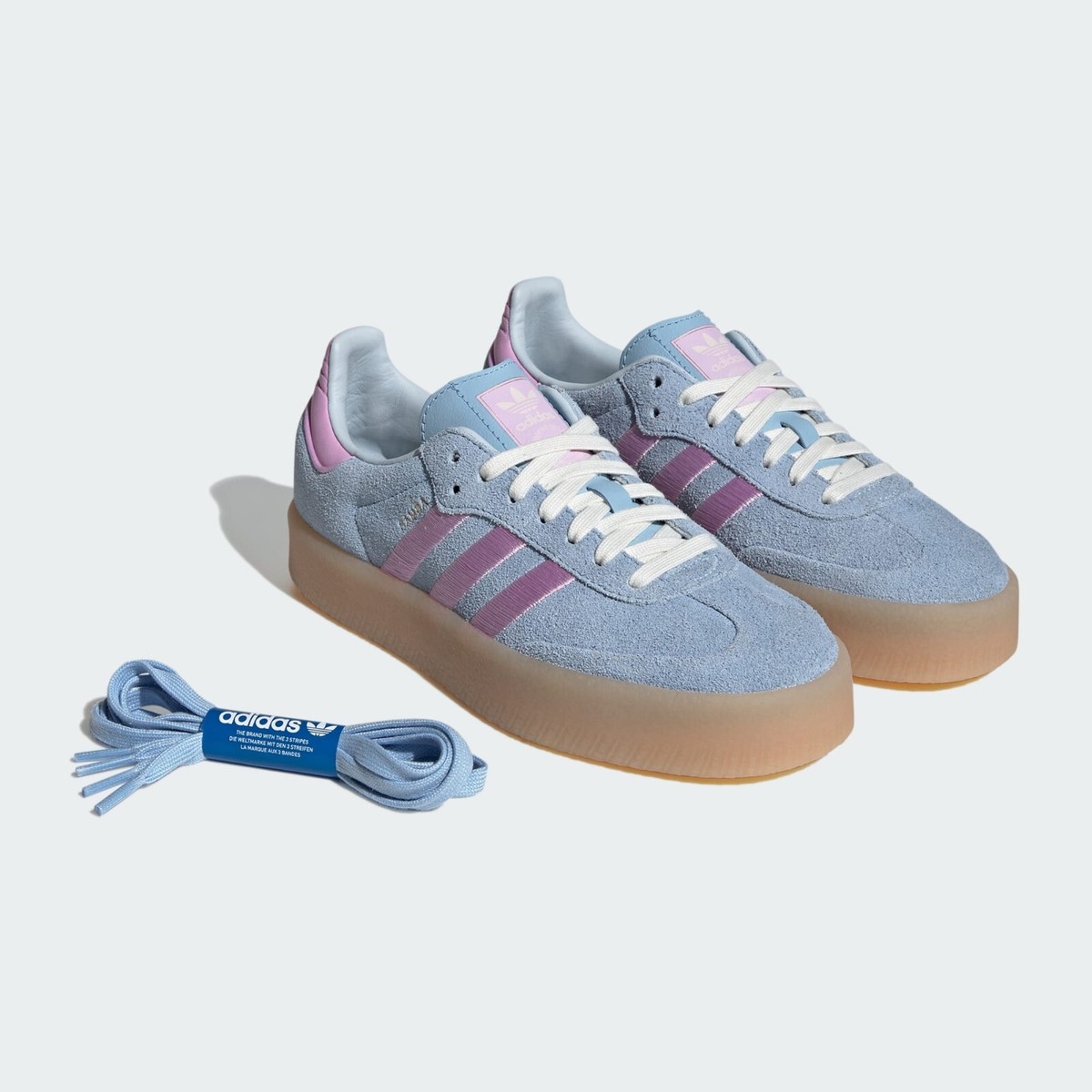 Adidas Women's Sambae Sneakers Shoes Clear Sky/Bliss Lilac Adidas Women's Sambae Sneakers Shoes Clear Sky/Bliss Lilac