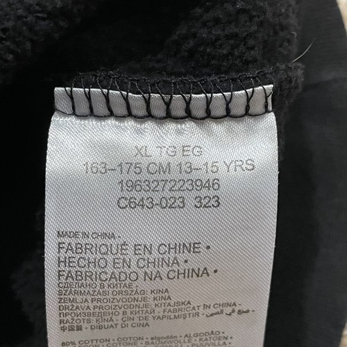 Nike Air Jordan Patch Hoodie Youth XL 13-15 Yrs Black Embroidered - Picture 10 of 15