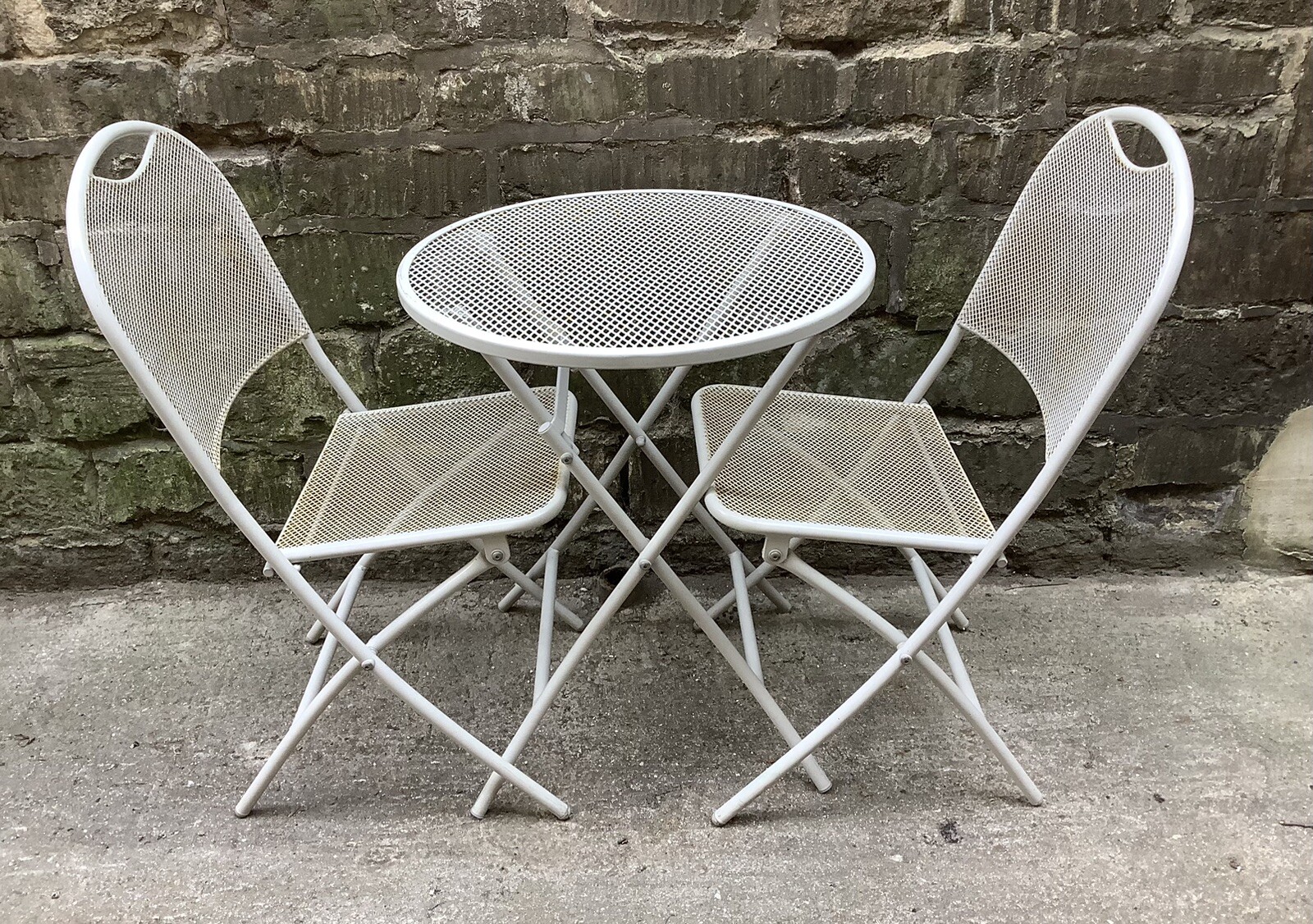 KETTLER METAL FOLDING GARDEN TABLE & 2 CHAIRS BISTRO SET eBay