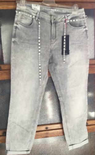 Rosner Masha 097 mid waist relaxed Jeans grau Gr. 46 Lg.26 inch NEU TOP - Afbeelding 1 van 6