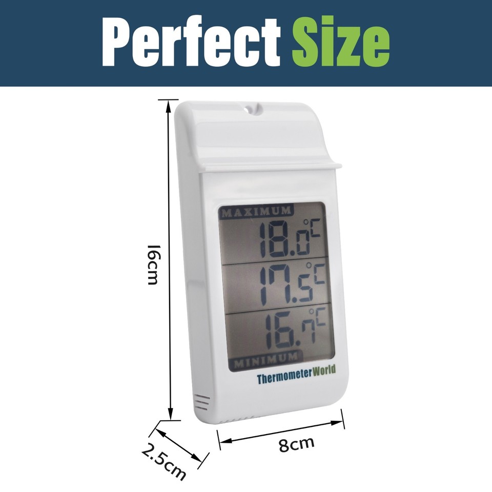 LARGE SCREEN GREENHOUSE THERMOMETER MAX MIN DIGITAL GARDEN INDOOR ...