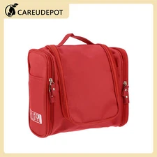 1Pcs Travel Makeup Bag Toiletry Organizer Bag Waterproof Oxford Cloth Red