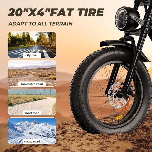Megawheels Electric Bike 48V/15.6AH 20/33MPH Ebike 20" Tire Motobike for Adult - Picture 3 of 7