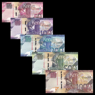 UNC Lot 5 PCS P-NEW 2019 Kenya 100 Shillings