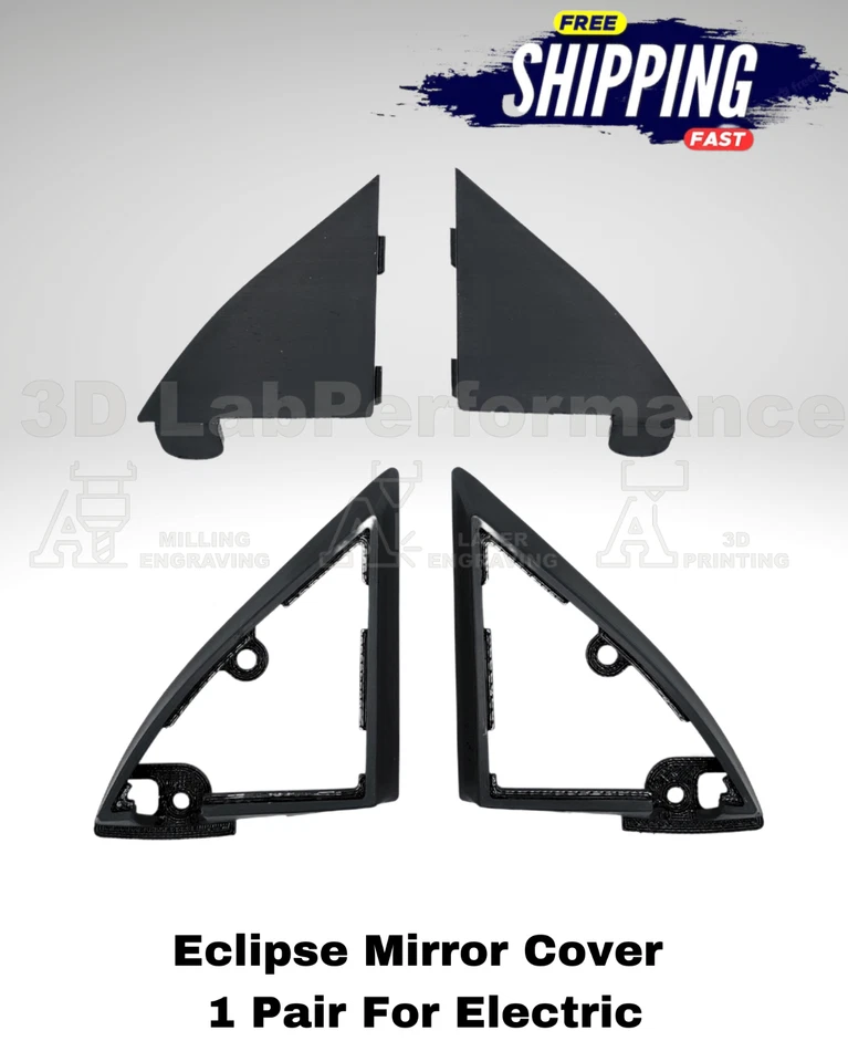 Bezel Mirror Cover For Mitsubishi Eclipse 95-99 x2 ELECTRIC - Image 2 of 2