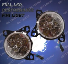 QSC Full LED Fog Lights Lamps Pair LH RH for Kenworth T660 Peterbilt 579 587