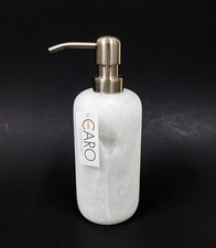 NEW CARO BONE WHITE RESIN,MARBLE,ONYX LOOK,KITCHEN BATHROOM SOAP DISPENSER