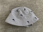 NWOT Janie And Jack  ￼Sun Hat-Bucket Hat with Strap Dolphin Stripe 3-6m — photo 1