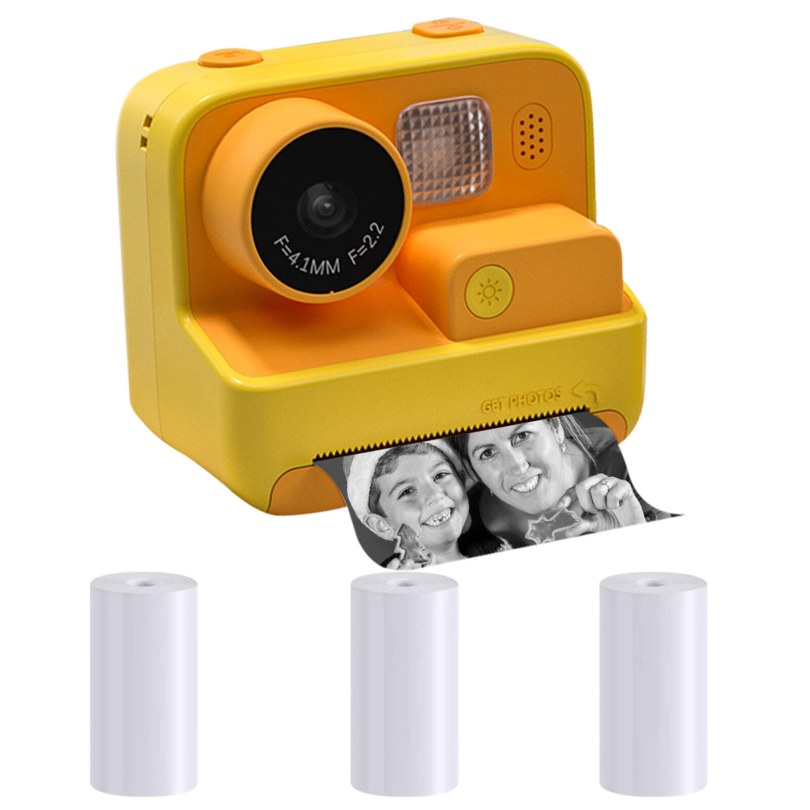 Kids Instant Camera HD 1080p Video Photo Digital Print Cameras Dual Lens Toys-image