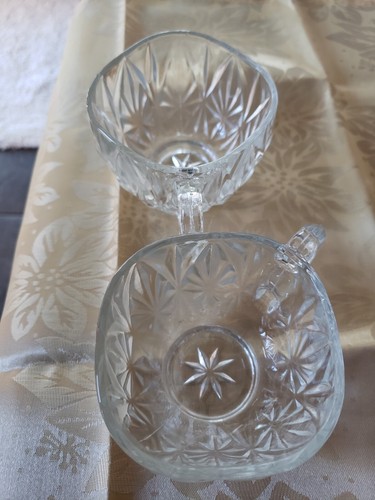 Vintage Hazel Atlas Williamsport Set of 2 Clear Square Punch Cups 2.5" T/3 1/8 W - Picture 4 of 19