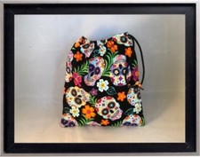 Gymnastics Leotard Grip Bags / Floral Skeleton Gymnast Birthday Goody Bag