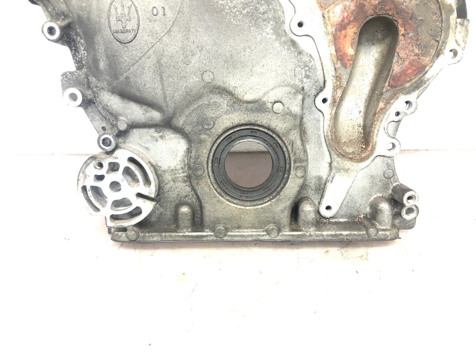2014-2017 MASERATI QUATTROPORTE 3.0L V6  ENGINE TIMING CHAIN COVER PLATE OEM