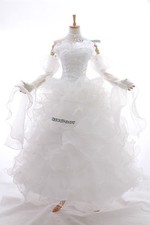 a-010 Euphemia Victorian Gothic Cosplay Kostüm Braut-Kleid Hochzeit Ball weiß