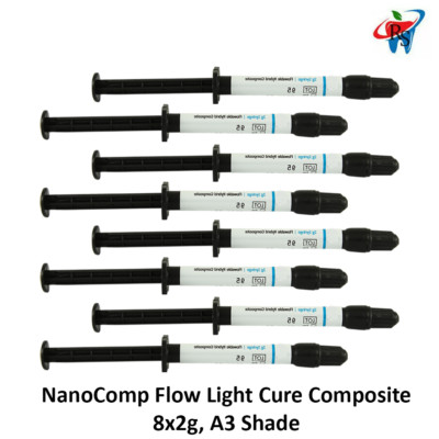 Nanocomp Flow Universal Dental Komposit Restauration Lichthärtung Harz 8x2g A3