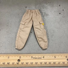 BE-CGP-KHA: 1/12 fabric cargo jogger pants for 6" action figure body - Khaki