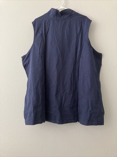 Conjunto de top estampado deportivo inteligente y chaleco de felpa francesa - azul marino (talla 5X) A472299 - Imagen 6 de 6