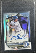 JOSH HAMMOND 2025 BOWMAN CHROME DRAFT REFRACTOR AUTO 1ST PROSPECT 168/499