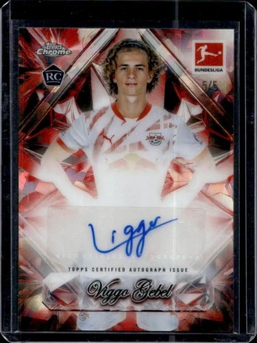2024-25 Topps Chrome Bundesliga Sapphire Viggo Gebel Selections Auto RC Red #/5
