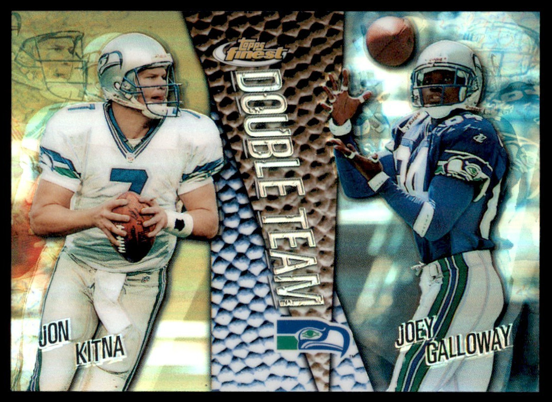1999 Finest Double Team Dual Refractors #DT6 Jon Kitna/Joey Galloway Seahawks