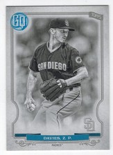 ZACH DAVIES 2020 Topps Gypsy Queen ROOKIE CARD #283 BLACK & WHITE-SERIAL #40/50. rookie card picture