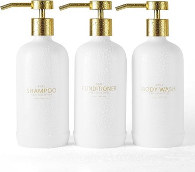 Shampoo und Conditioner Spender 3er Set, nachfüllbar 21oz Shampoo Flaschen