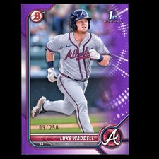 2022 Bowman #BP-48 Luke Waddell 1st Prospect Rookie RC Purple Border SP #/250