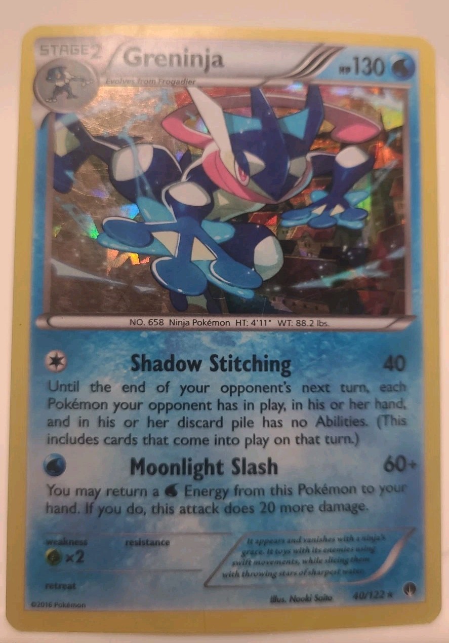 Pokémon TCG Greninja BREAKPoint 40/122 Cracked Ice Holo LP
