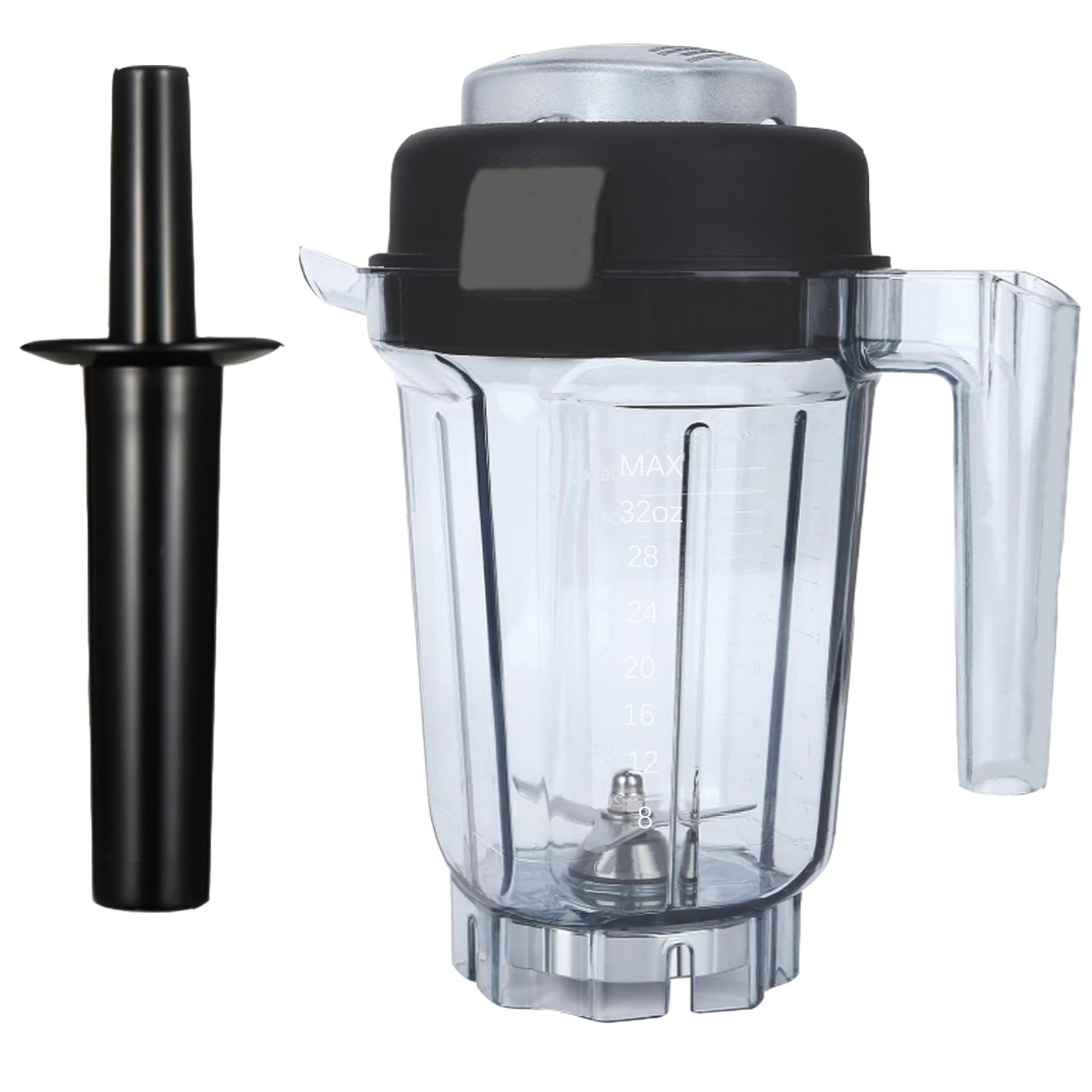 Blender Pitcher 32oz with Mini-Tamper, Dry Grains Container,