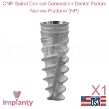 GDT CNP Spiral Conical Connection Hex 2.25mm Dental Fixture Narrow Platform NP